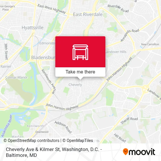 Cheverly Ave & Kilmer St map