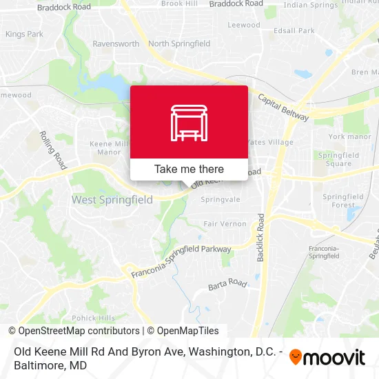 Old Keene Mill Rd And Byron Ave map