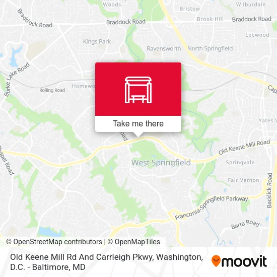 Mapa de Old Keene Mill Rd And Carrleigh Pkwy
