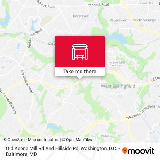 Old Keene Mill Rd And Hillside Rd map