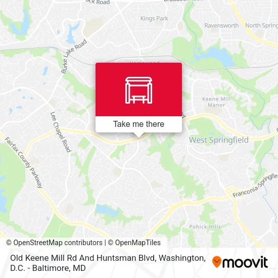 Mapa de Old Keene Mill Rd And Huntsman Blvd