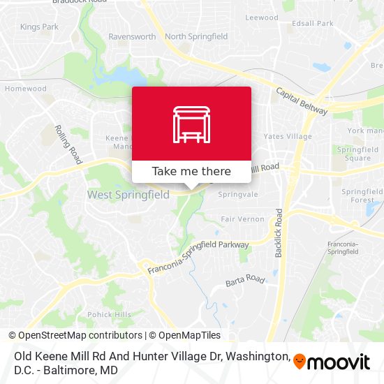 Old Keene Mill Rd And Hunter Village Dr map