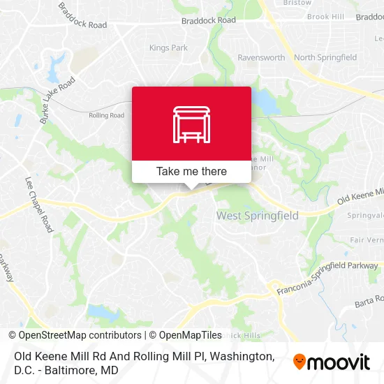 Old Keene Mill Rd And Rolling Mill Pl map