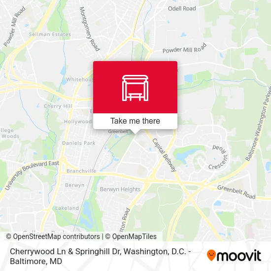 Mapa de Cherrywood Ln & Springhill Dr