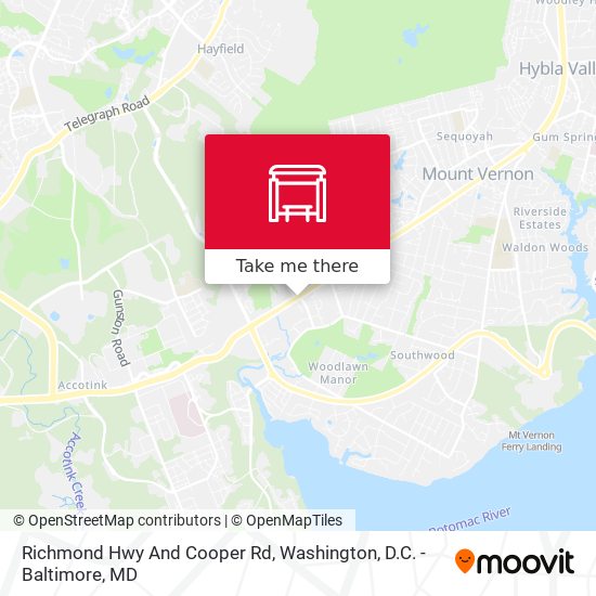 Mapa de Richmond Hwy And Cooper Rd
