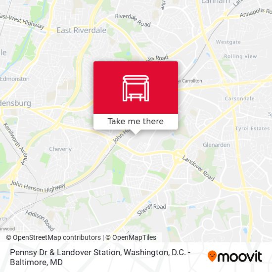 Mapa de Pennsy Dr & Landover Station