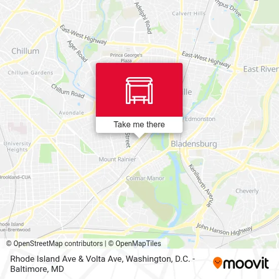 Rhode Island Ave & Volta Ave map