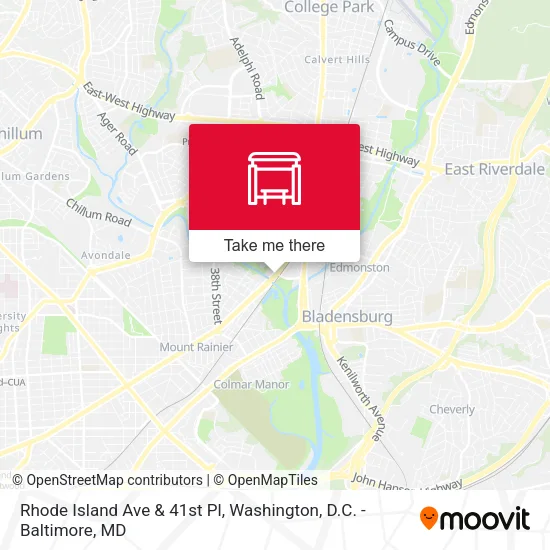 Rhode Island Ave & 41st Pl map