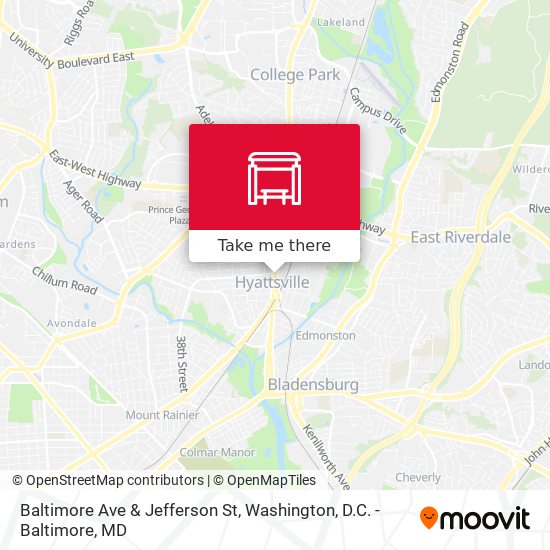 Mapa de Baltimore Ave & Jefferson St