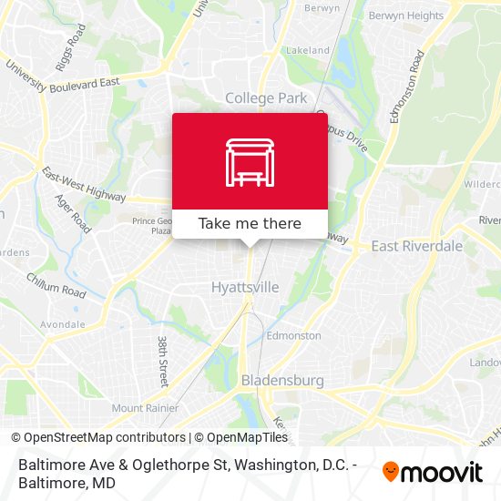 Mapa de Baltimore Ave & Oglethorpe St