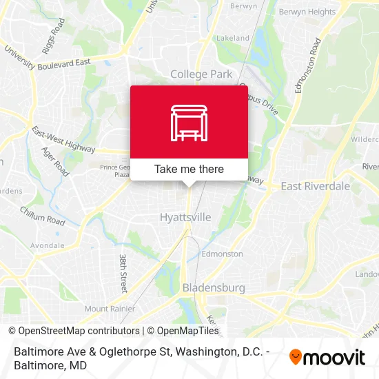 Baltimore Ave & Oglethorpe St map