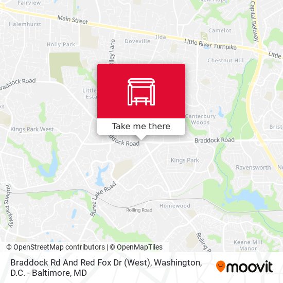 Mapa de Braddock Rd And Red Fox Dr (West)