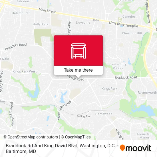Braddock Rd And King David Blvd map