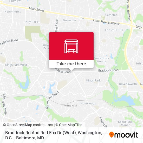 Braddock Rd And Red Fox Dr (West) map