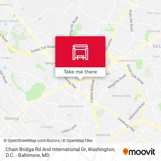 Mapa de Chain Bridge Rd And International Dr