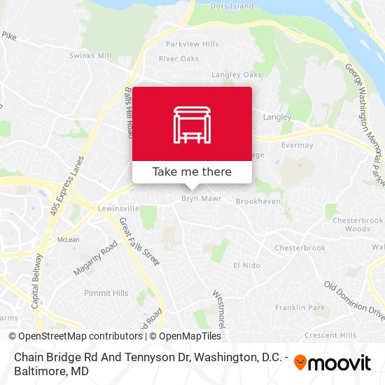 Chain Bridge Rd And Tennyson Dr map