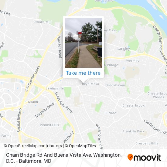 Chain Bridge Rd And Buena Vista Ave map