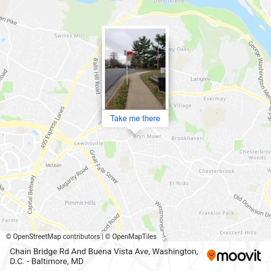 Chain Bridge Rd And Buena Vista Ave map