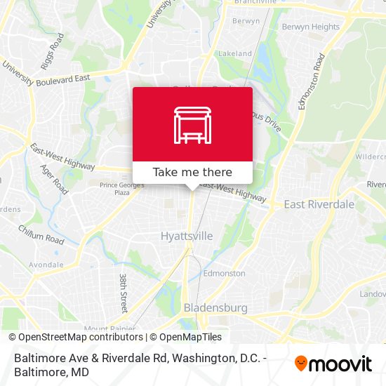 Mapa de Baltimore Ave & Riverdale Rd