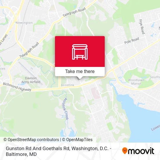 Gunston Rd And Goethals Rd map
