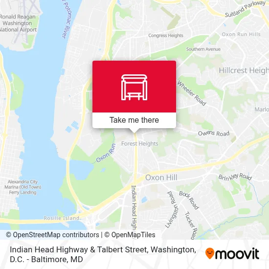 Indian Head Highway & Talbert Street map