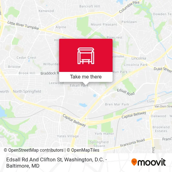 Edsall Rd And Clifton St map