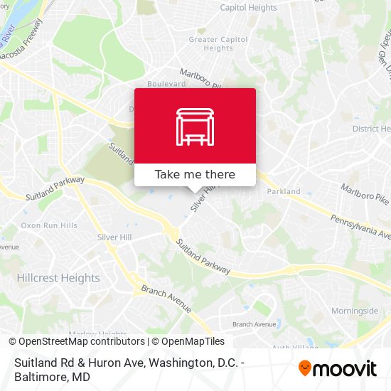 Suitland Rd & Huron Ave map