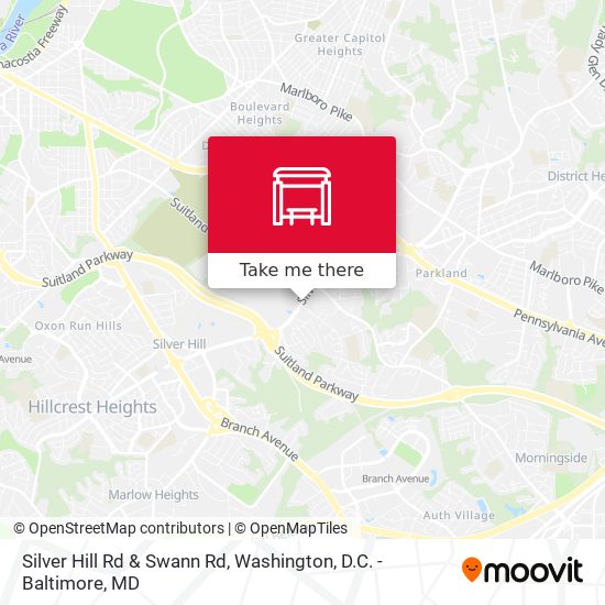 Silver Hill Rd & Swann Rd map