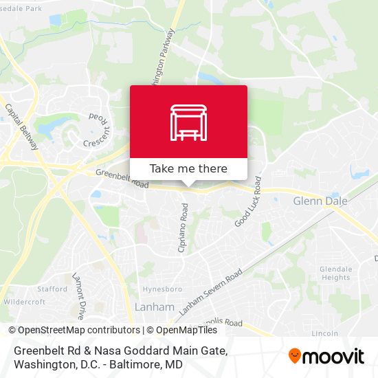 Mapa de Greenbelt Rd & Nasa Goddard Main Gate