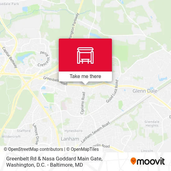 Greenbelt Rd & Nasa Goddard Main Gate map