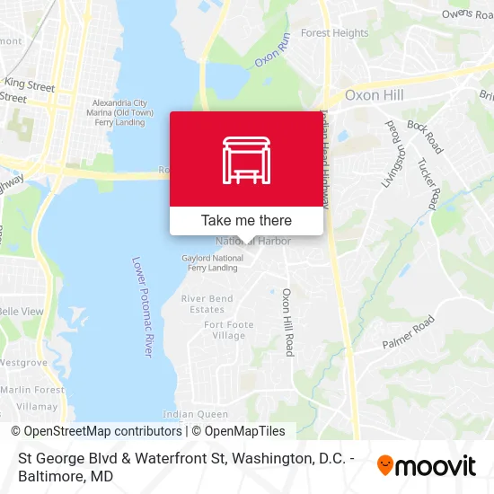 St George Blvd & Waterfront St map