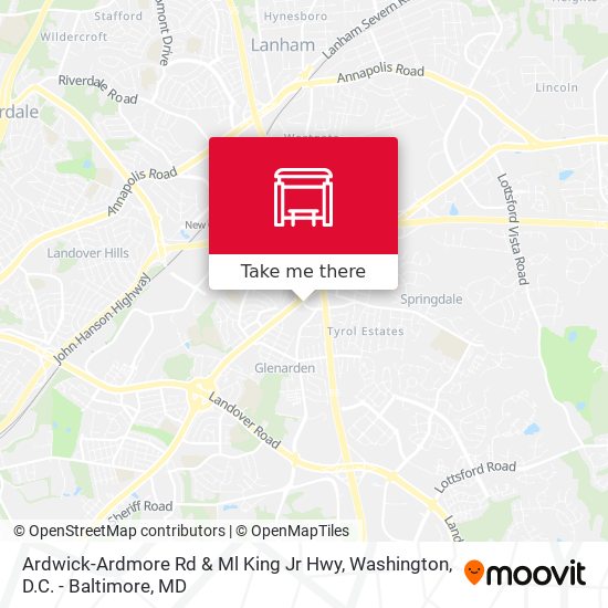 Ardwick-Ardmore Rd & Ml King Jr Hwy map
