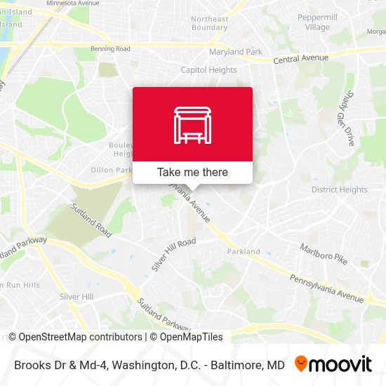 Brooks Dr & Md-4 map