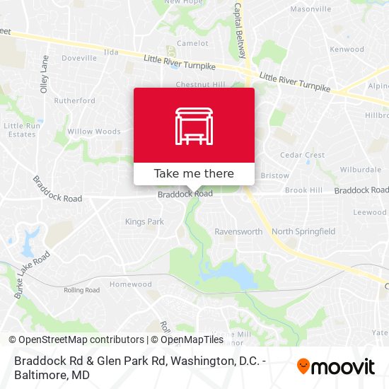 Braddock Rd & Glen Park Rd map