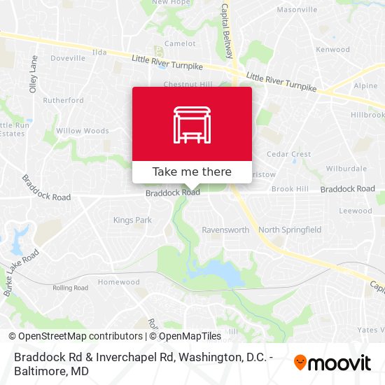 Mapa de Braddock Rd & Inverchapel Rd