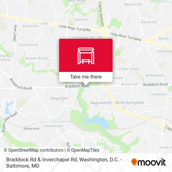 Braddock Rd & Inverchapel Rd map