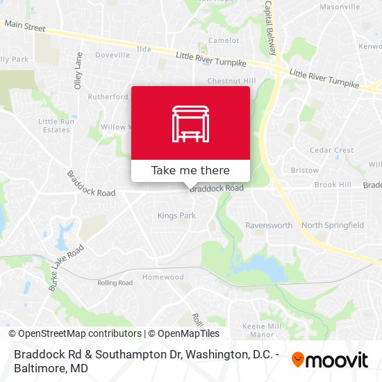 Braddock Rd & Southampton Dr map