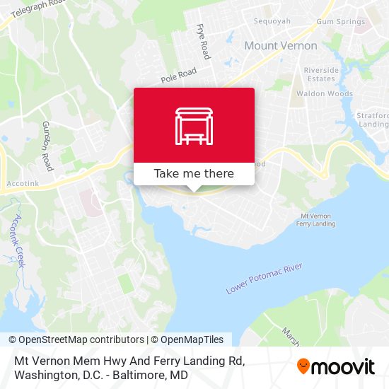 Mt Vernon Mem Hwy And Ferry Landing Rd map
