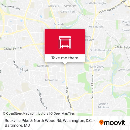 Rockville Pike & North Wood Rd map