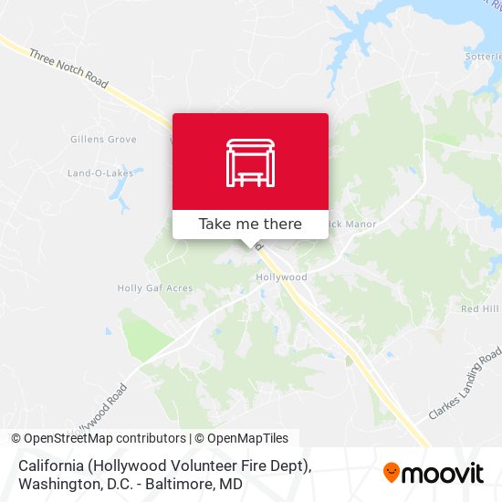 California (Hollywood Volunteer Fire Dept) map