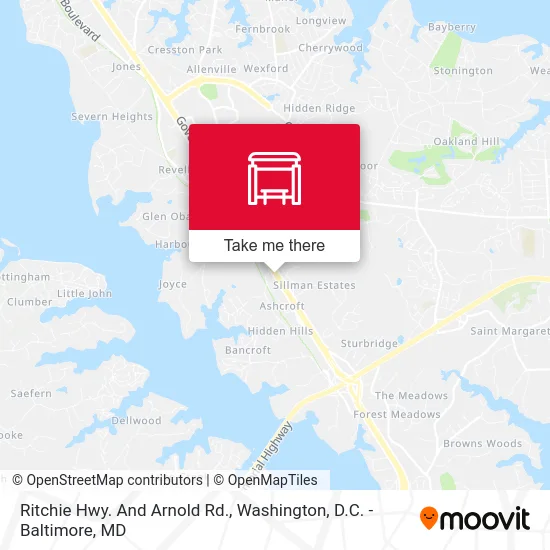 Ritchie Hwy. And Arnold Rd. map