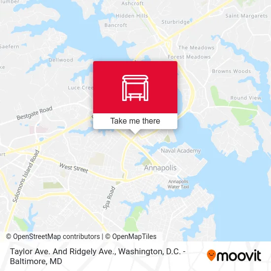 Taylor Ave. And Ridgely Ave. map