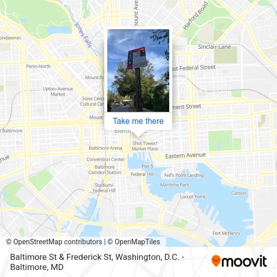 Mapa de Baltimore St & Frederick St