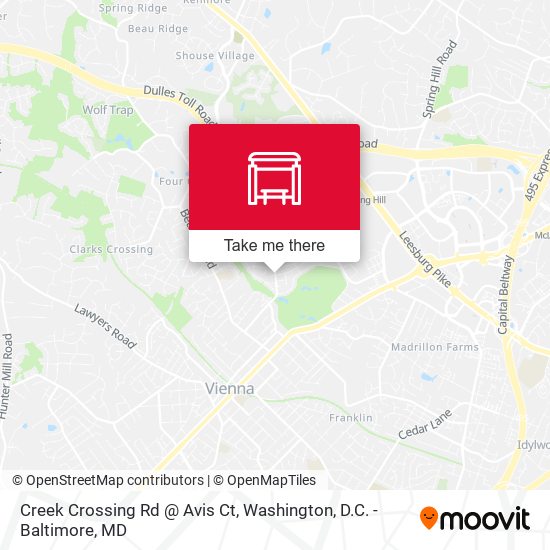 Creek Crossing Rd @ Avis Ct map