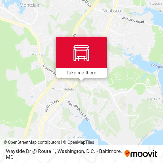 Wayside Dr @ Route 1 map