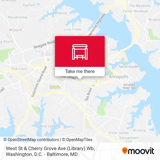 West St & Cherry Grove Ave (Library) Wb map