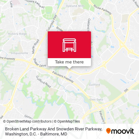 Mapa de Broken Land Parkway And Snowden River Parkway