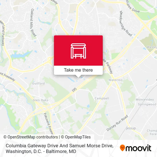 Columbia Gateway Drive And Samuel Morse Drive map