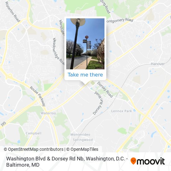 Mapa de Washington Blvd & Dorsey Rd Nb