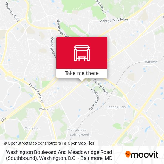 Mapa de Washington Boulevard And Meadowridge Road (Southbound)